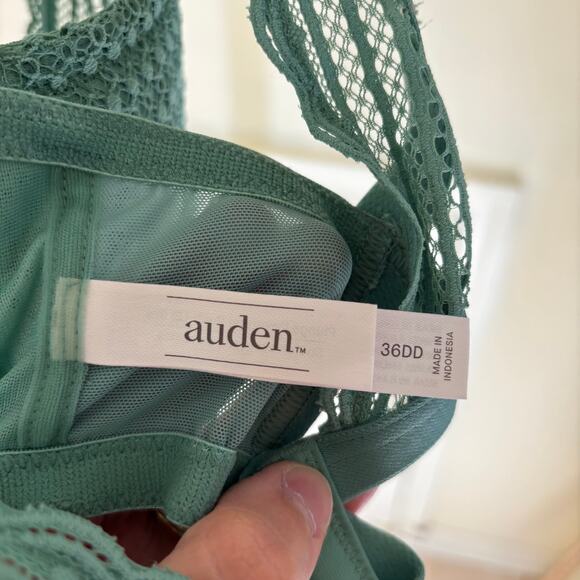 Auden NWT Women's Lace Push-Up Plunge Bra Tidal Flow Green 36DD - Picture 8 of 9